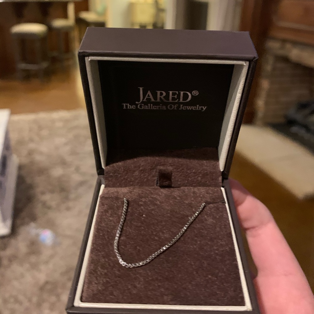 Jared Silver Box Chain Necklace